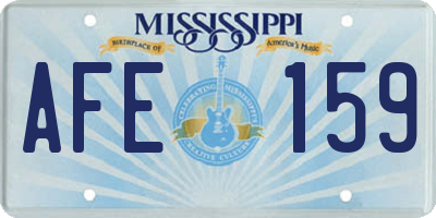 MS license plate AFE159