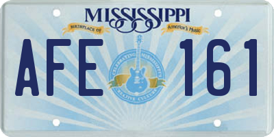 MS license plate AFE161