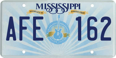 MS license plate AFE162