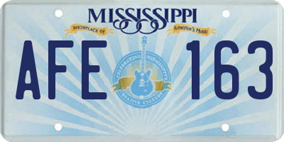 MS license plate AFE163