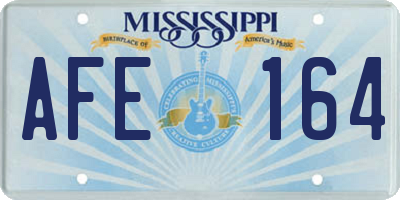MS license plate AFE164