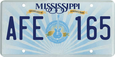 MS license plate AFE165