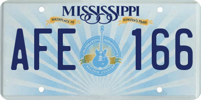 MS license plate AFE166
