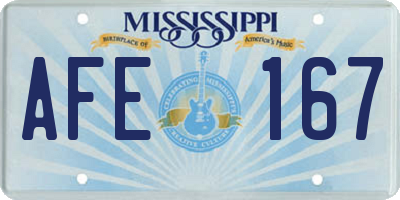 MS license plate AFE167