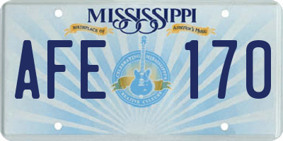 MS license plate AFE170