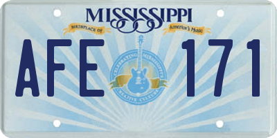 MS license plate AFE171