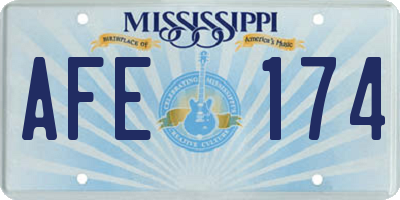 MS license plate AFE174