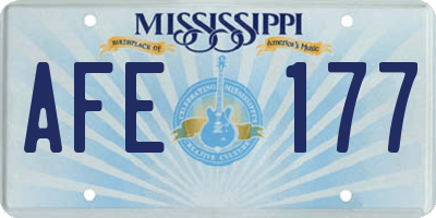 MS license plate AFE177