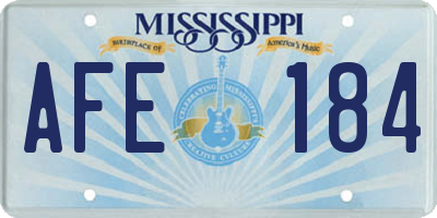 MS license plate AFE184