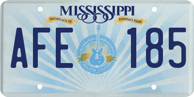 MS license plate AFE185