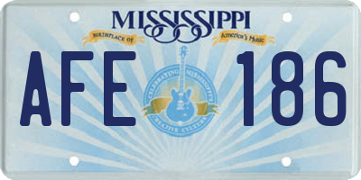 MS license plate AFE186