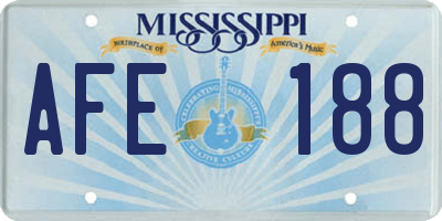 MS license plate AFE188