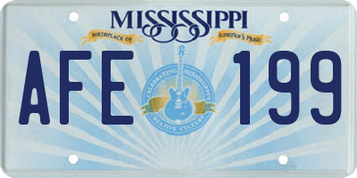 MS license plate AFE199