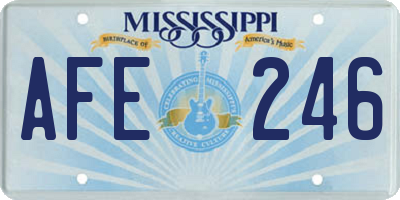 MS license plate AFE246