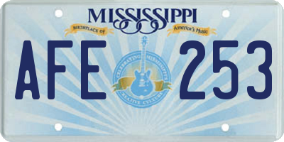 MS license plate AFE253