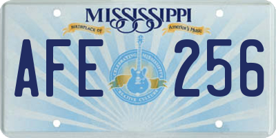 MS license plate AFE256