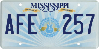 MS license plate AFE257