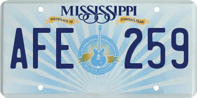 MS license plate AFE259
