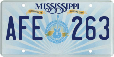 MS license plate AFE263