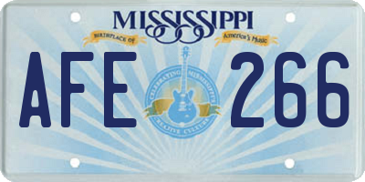 MS license plate AFE266