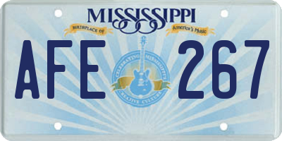 MS license plate AFE267