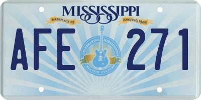 MS license plate AFE271