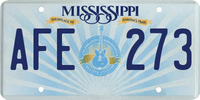 MS license plate AFE273