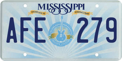 MS license plate AFE279
