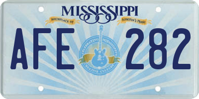 MS license plate AFE282