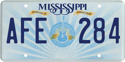 MS license plate AFE284