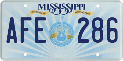 MS license plate AFE286