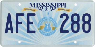 MS license plate AFE288