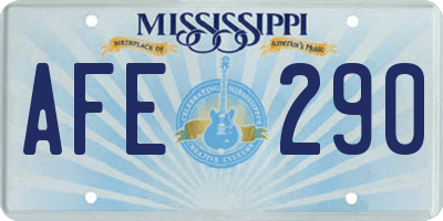 MS license plate AFE290