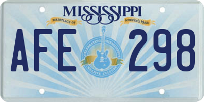 MS license plate AFE298