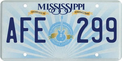 MS license plate AFE299