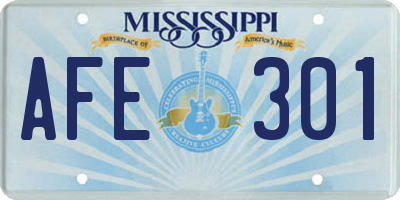 MS license plate AFE301