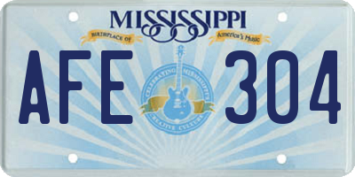 MS license plate AFE304
