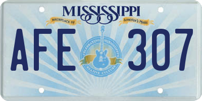 MS license plate AFE307