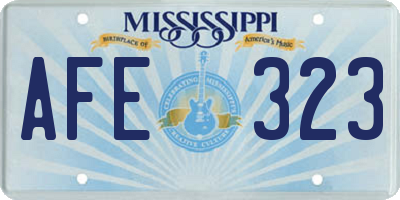 MS license plate AFE323