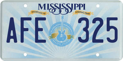 MS license plate AFE325
