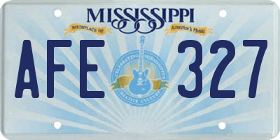 MS license plate AFE327