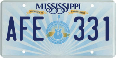 MS license plate AFE331