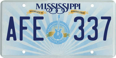 MS license plate AFE337