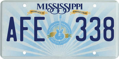 MS license plate AFE338
