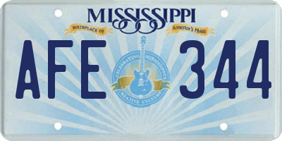 MS license plate AFE344