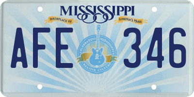 MS license plate AFE346
