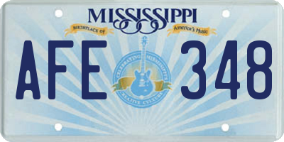 MS license plate AFE348