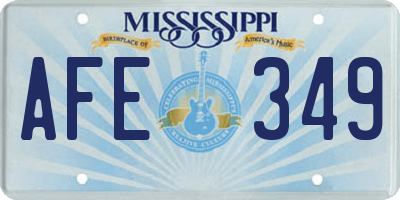 MS license plate AFE349
