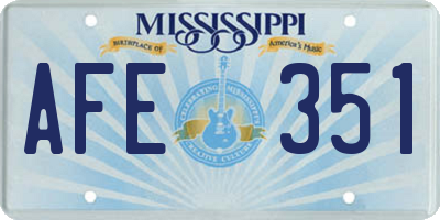 MS license plate AFE351