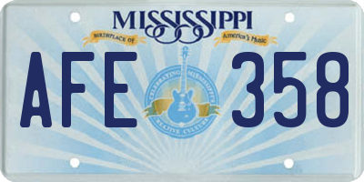 MS license plate AFE358